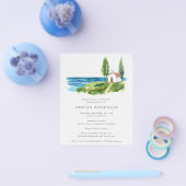 Haushaltsküste Aquarell Bridal Dusche Einladung Flyer (Einzeln)