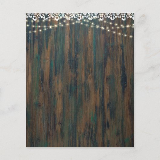 HAUSHALTSLEICHTE LACE FOTO Hochzeitstag Rett (Rückseite)