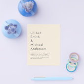 HAUSHALTSLICHTBEIGE Monochrome Hochzeit Flyer (Einzeln)