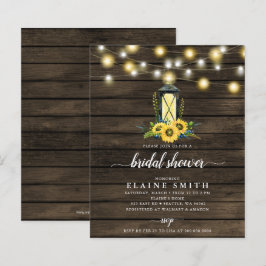 Haushaltslichter Sonnenblumen Brautdusche Einladun