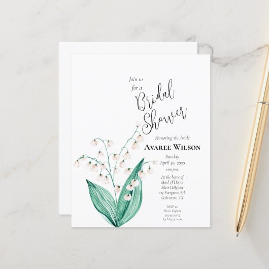 HAUSHALTSLilie im Tal (Vorderseite/Rückseite Beispiel)