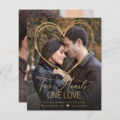 Haushaltslinie 2 Foto Verlobung Ankündigung (Vorne/Hinten)