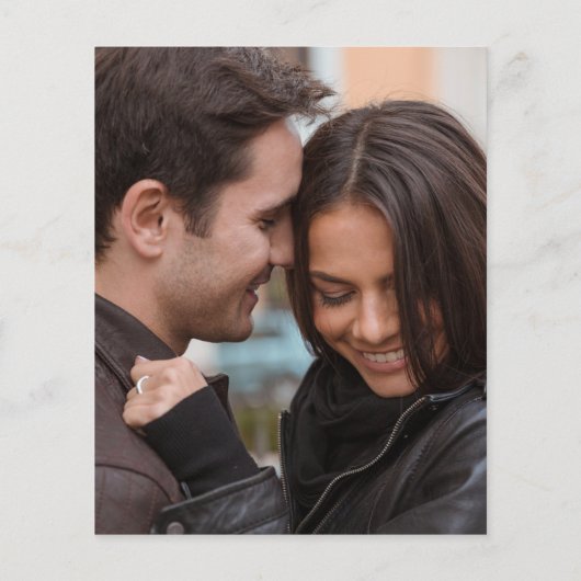 Haushaltslinie 2 Foto Verlobung Ankündigung (Rückseite)