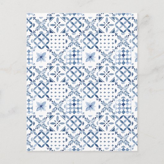 Haushaltslinie Lemon & Mittelmeer Tiles Brautparty (Rückseite)