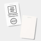 HAUSHALTSLOGO FÜR UNTERNEHMEN EINFACHE MINIMAL-BAD AUSWEIS (Vorder- & Rückseite)