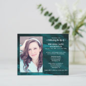 Haushaltsmarmor Grüne Feier zur Einladung zum Lebe (Stehend Vorderseite)