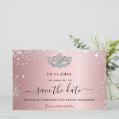 Haushaltsmaskerine Party rot Save the Date (Stehend Vorderseite)