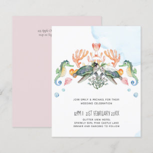 HAUSHALTSMeeresschildkröten Hochzeit Braut und Brä