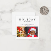 HAUSHALTSMINI - Foto zwei Fotos Weihnachten Person Mitteilungskarte (Vorderseite/Rückseite Beispiel)