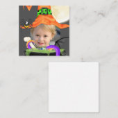 HAUSHALTSMINI Halloween Hexenvorlage Mitteilungskarte (Vorne/Hinten)