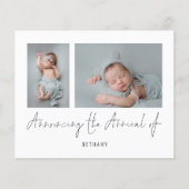 Haushaltsmittel 2 Fotos Ankündigung Ankunft Geburt (Vorderseite)