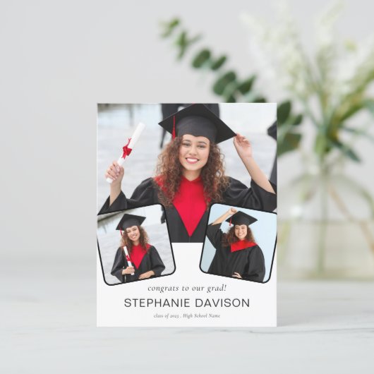 Haushaltsmittel 3 Foto Glückwunsch in Grad 2023 An (Stehend Vorderseite)