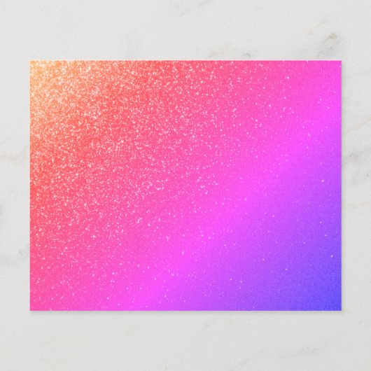 Haushaltsmittel 50 und üppig rosa Glitzer Einladun (Rückseite)