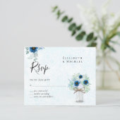 HAUSHALTSMITTEL Blau-Blütenblumen-UAWG monochromat (Stehend Vorderseite)