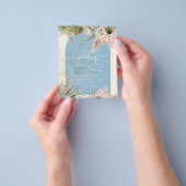 HAUSHALTSMITTEL Blaue Pfirsichpampas Grass Wedding Flyer (Gruppe)