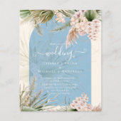 HAUSHALTSMITTEL Blaue Pfirsichpampas Grass Wedding Flyer (Vorne)