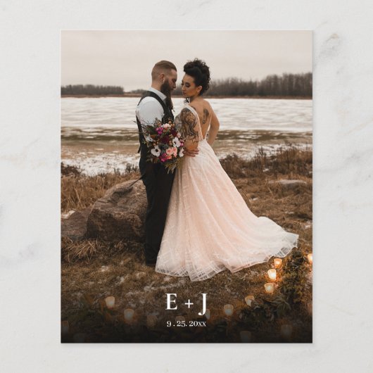 HAUSHALTSMITTEL Blauer Dusty Blue Monogram QR Foto (Rückseite)