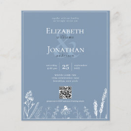 HAUSHALTSMITTEL Blauer Dusty Blue Monogram QR Foto