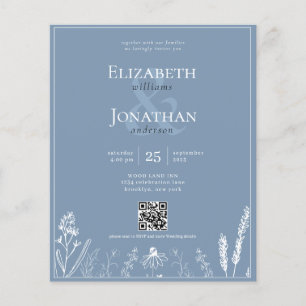HAUSHALTSMITTEL Blauer Dusty Blue Monogram QR Foto
