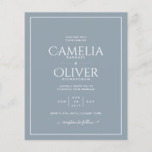 HAUSHALTSMITTEL Blauer MONOCHROME Hochzeit