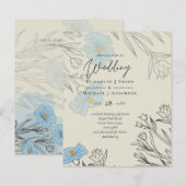 HAUSHALTSMITTEL Blauer Poppy Magnolia Wedding Einl (Vorne/Hinten)
