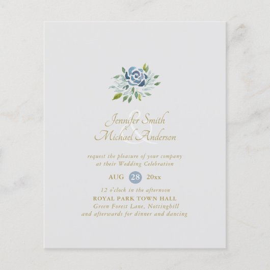 HAUSHALTSMITTEL blauer Sage Blumenstrauß Hochzeit (Vorderseite)