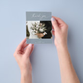 HAUSHALTSMITTEL Blue Wedding Foto Danke Karte (Gruppe)