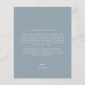 HAUSHALTSMITTEL Blue Wedding Foto Danke Karte (Hinten)