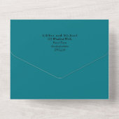 HAUSHALTSMITTEL Blush Pink Floral Wedding All In One Einladung (Rückseite)