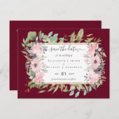 HAUSHALTSMITTEL Blush Pink Floral Wedding Postkarte (Vorne/Hinten)