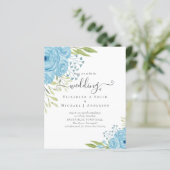 HAUSHALTSMITTEL Dusty Blue Rose Hochzeitbudget (Stehend Vorderseite)