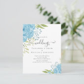 HAUSHALTSMITTEL Dusty Blue Rose Hochzeitbudget (Stehend Vorderseite)