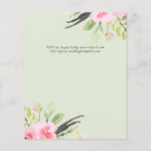 HAUSHALTSMITTEL Dusty Blue Rose Hochzeitbudget Flyer (Hinten)