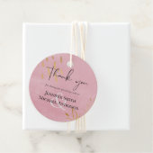 HAUSHALTSMITTEL Dusty Pink Gold Hochzeit Geschenkanhänger (Beispiel)