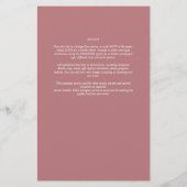HAUSHALTSMITTEL Dusty Rose MONOCHROME Hochzeit Flyer (Hinten)