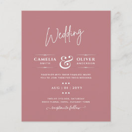 HAUSHALTSMITTEL Dusty Rose MONOCHROME Hochzeit Flyer