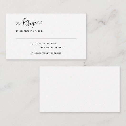 HAUSHALTSMITTEL Einfache Minimalistische UAWG-Merk Mitteilungskarte (Vorne/Hinten)