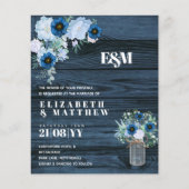 HAUSHALTSMITTEL Einladungen zu Blauen Blumenhochze (Vorderseite)