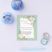 HAUSHALTSMITTEL FLORAL BEILEID MEMORIAL DANKE KART FLYER (Einzeln)