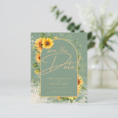 HAUSHALTSMITTEL Hochzeit Sonnenblumen speichern Da (Stehend Vorderseite)