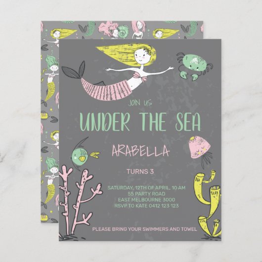 Haushaltsmittel im Rahmen der Meerjungfrau zum Geb (Vorne/Hinten)