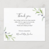 HAUSHALTSMITTEL - Olive und Blätter - Dankeschön (Vorderseite)