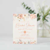 Haushaltsmittel Peach Beige Blume über Elfenbein-B (Stehend Vorderseite)