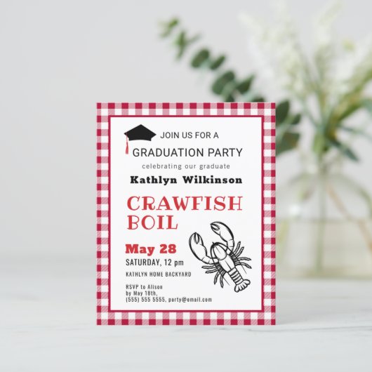 HAUSHALTSMITTEL Red 3 Foto Crawfish GRAD-Party Ein (Stehend Vorderseite)