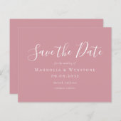 HAUSHALTSMITTEL rosa Hochzeit speichern Datum (Vorne/Hinten)