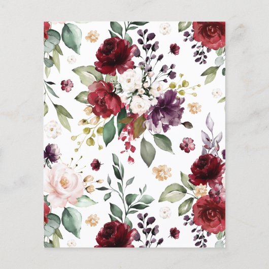 HAUSHALTSMITTEL - Rosa und Burgund - Blumen Save t (Rückseite)