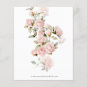 Haushaltsmittel Rosa und Grüne Save the Date Einla (Rückseite)