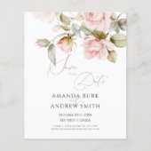 Haushaltsmittel Rosa und Grüne Save the Date Einla (Vorderseite)