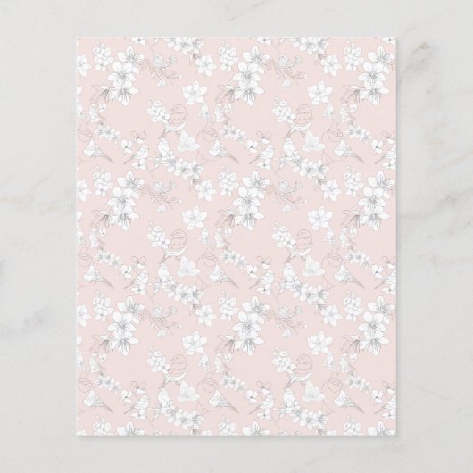 HAUSHALTSMITTEL - Rosa und weiße Vogeldusche Einla (Rückseite)