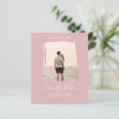 HAUSHALTSMITTEL Rose FOTO Save the Date Monochrome (Stehend Vorderseite)